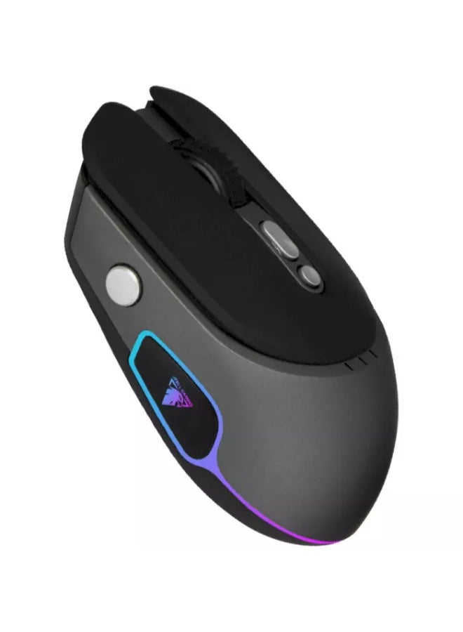 جي ديل ماوس لاسلكي WH104 بتردد 2.4 جيجاهرتز، قابل لإعادة الشحن بتقنية البلوتوث - مستشعر بصري 3200 نقطة في البوصة - 6 أزرار - Image 5