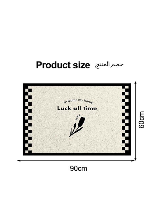 مويكسين سجادة باب المدخل قوية لإزالة التلوث ومرونة عالية ومضادة للانزلاق، سجادة ترحيب للباب الأمامي، الفناء، الممر، المكتب 60 × 90 سم - Image 2