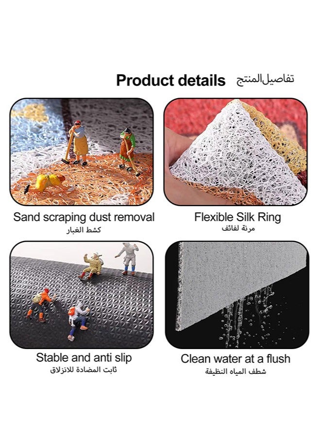 مويكسين سجادة باب المدخل قوية لإزالة التلوث ومرونة عالية ومضادة للانزلاق، سجادة ترحيب للباب الأمامي، الفناء، الممر، المكتب 60 × 90 سم - Image 5