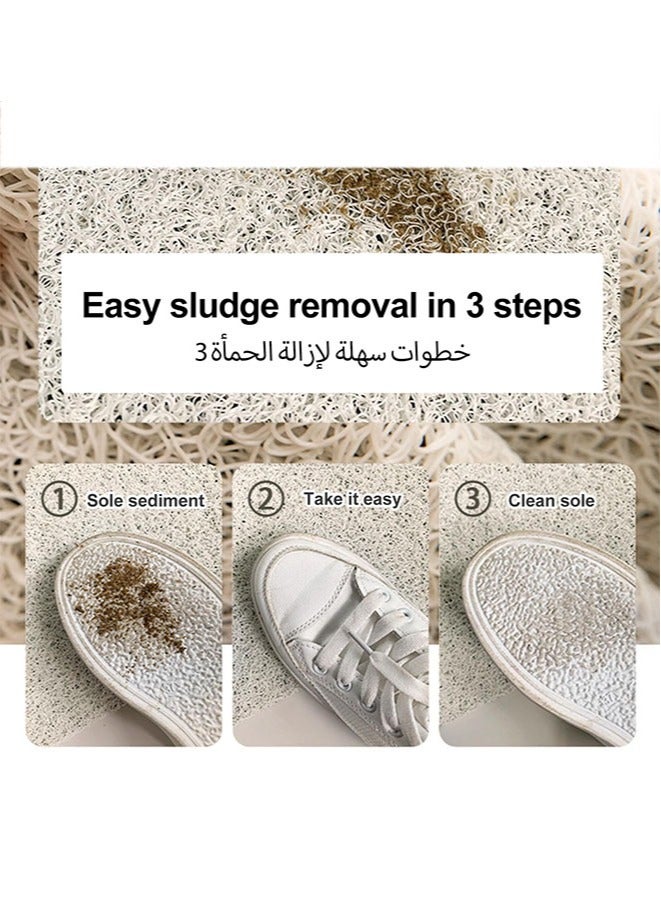 مويكسين سجادة باب المدخل قوية لإزالة التلوث ومرونة عالية ومضادة للانزلاق، سجادة ترحيب للباب الأمامي، الفناء، الممر، المكتب 60 × 90 سم - Image 4