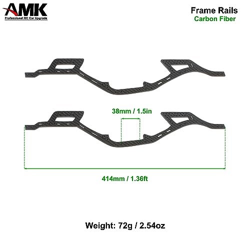AMK Carbon Fiber SCX10 Chaissis Frame Rails DIY 313mm Wheelbass 110 RC Crawler Body LCG Builder Kit with Servo Mount Axial SCX10 I II Upgrades 5 in 1 - Image 5