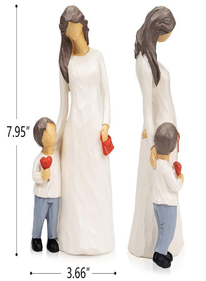 kullder Mother and Son Figurines Statues, Mom Gifts from Son, Mother of The Groom Gift, Mothers Day, Christmas, Birthday Gifts for Mom, Boy & Moms Sculptures, Memorial Gift for Loss of Child - Image 2