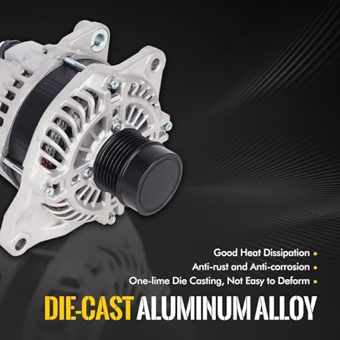 KUSATEC 4801490AA New Alternator Compatible with Dodge Journey 2009 2010 2011 2012 2013 2014 2015 2016 2017 2018 2019 2020; 12V 160A Replacement OE# 11440N A2TX0281 - Image 2