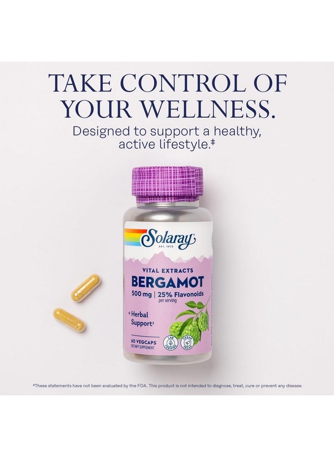 Solaray SOLARAY Bergamot 500 mg - Citrus Bergamot Supplement for an Active Lifestyle - Standardized to 25% Flavonoids - with Berberine HCl from Indian Barberry - Vegan, 60-Day Guarantee, 30 Serv, 60 VegCaps  - Image 3