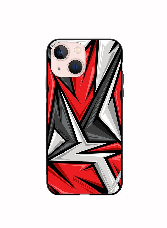 VR CREATIVE Protective Case Cover For Apple iPhone 14 Plus Texture Sports Racing Style Red Color Design Multicolour - Image 1