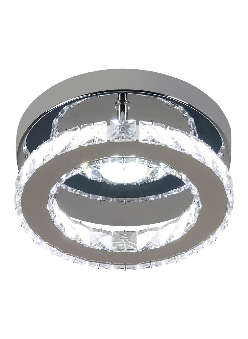 Goeco LED Ceiling Light, Crystal Chandelier, Modern Ceiling Lighting for Bedroom, Living Room, Kitchen, Hallway, 3 Colors Adjustable  - Image 1