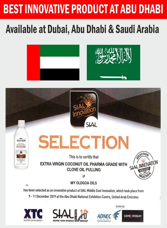 OLDGOA Coconut Oil Pulling Mouthwash | Cold Pressed Virgin Coconut Oil | Ayurvedic Mouthwash | For Healthy Teeth & Gums, Bad Breath, Teeth Whitening, Fresh Breath | Oral & Dental Care | 200ML, Clove - Image 1