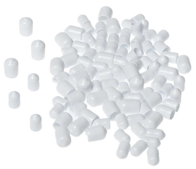 ClosetMaid 75355 Wire Shelf End Caps 24 Large and 60 Small 84 Pack White