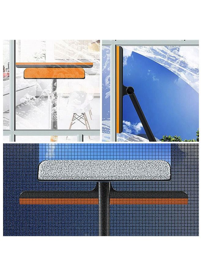 ياميم 3 في 1 ممسحة زجاجية متينة منظف النوافذ أداة منزلية للمطبخ المنزلي فرشاة تنظيف نافذة الشاشة - Image 4