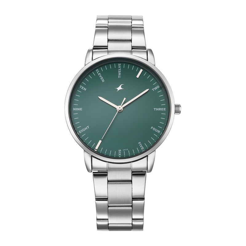 Fastrack Stunners X Special Edition Quartz Green Dial Stainless Steel Analog Watch for Men - Image 5