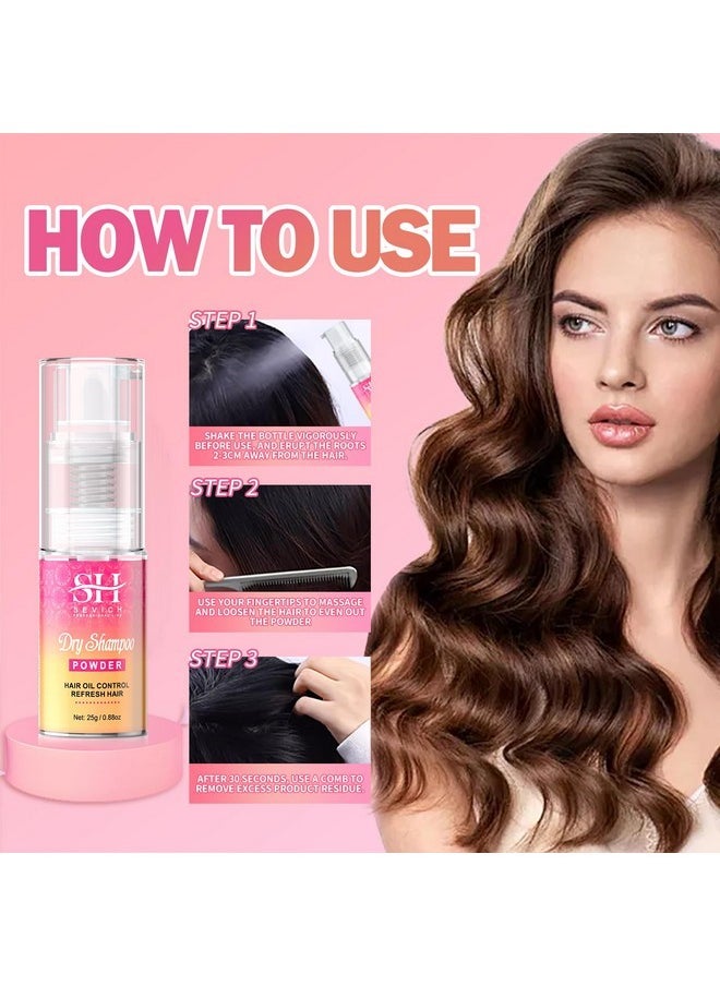 Sevich SEVICH Dry Shampoo Powder Spray, Oil Absorbing, Volumizing, Fresh Scent for All Hair Types, Powder Dry Shampoo for Women Dark & Light hair, No Water Needed, Small Size Suitable for Travel, 25G  - Image 5