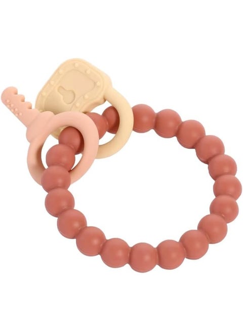 Baby Teething Mitten Set – Silicone Teether Glove & Wrist Bracelet, BPA-Free, Adjustable Velcro Strap, Crinkle Sound Teething Toy for Infants multi Colors