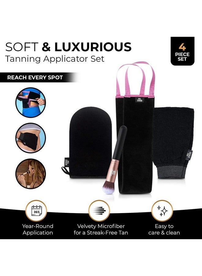 إكزيستنج بيوتي مجموعة ملحقات تسمير البشرة البرونزي - تتضمن قفاز تسمير البشرة الذاتي، قفاز تقشير لإزالة السمرة، أداة توزيع سهلة الاستخدام على الظهر، فرشاة توزيع تسمير البشرة للوجه واليدين - تطبيق تسمير البشرة بدون شمس - Image 2