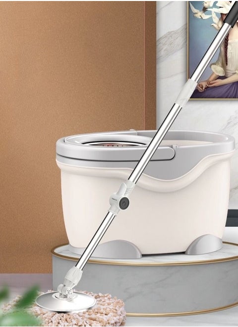 360 Rotating Mop With Bucket White With Extra 2 Cloths