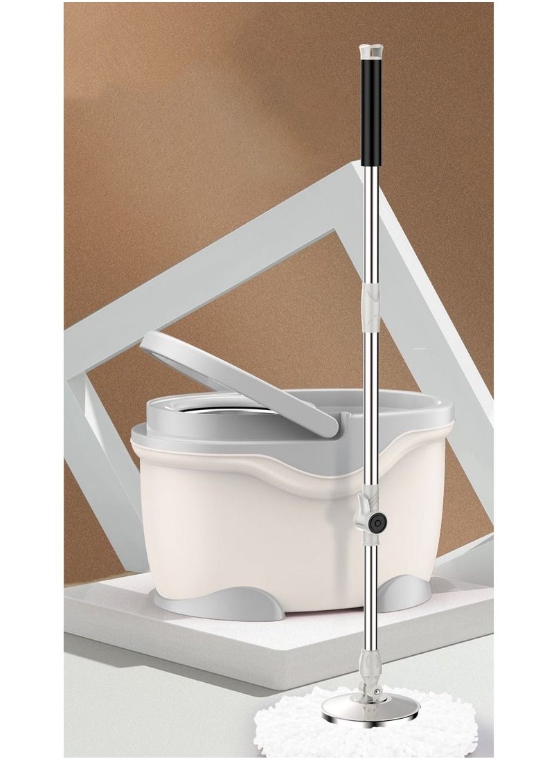 ALMUFARREJ - 360 Rotating Mop With Bucket White With Extra 2 Cloths - Image 1