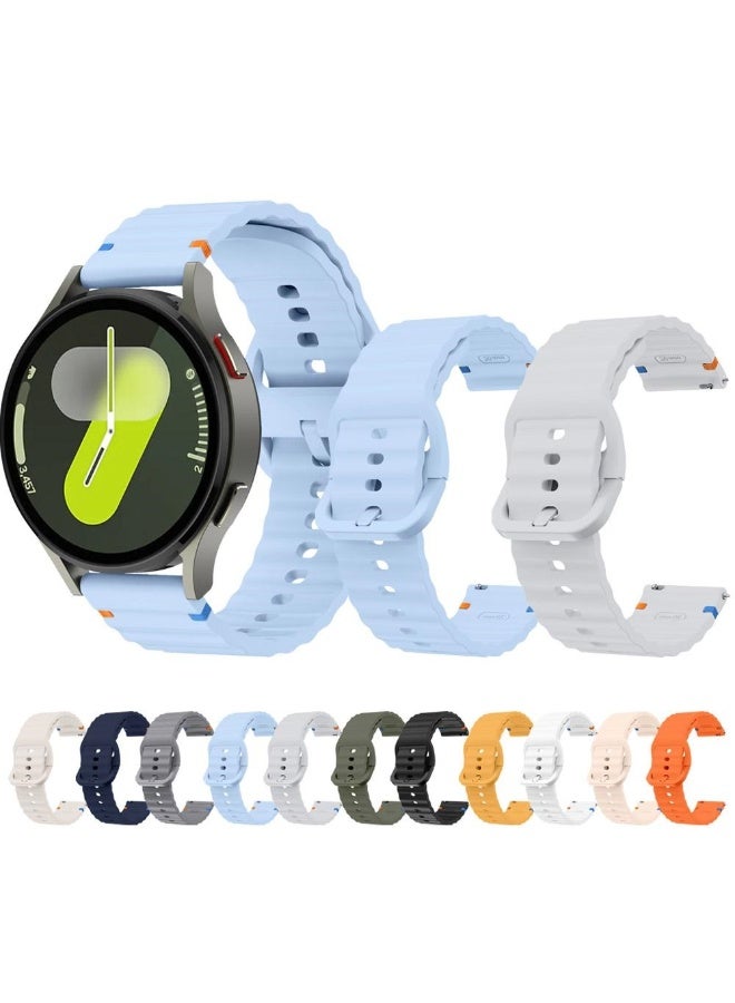 O Ozone Sport Band for Samsung Galaxy Watch Ultra LTE 47mm / Galaxy Watch 3 45mm, 22mm Soft Silicone Replacement Strap for Men Women- White/Beige/Pink/Grey - Image 2