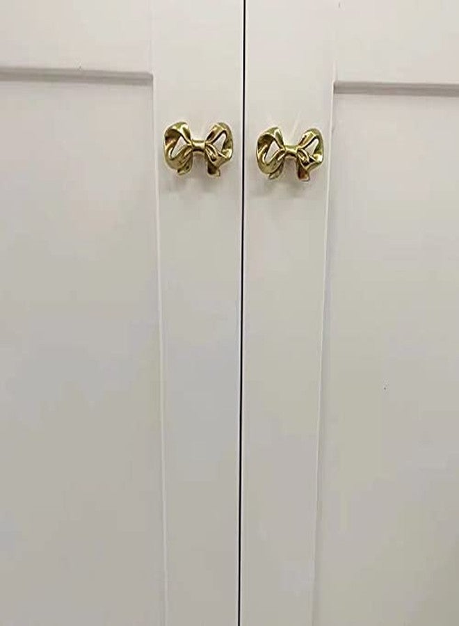 Hubbmx UniDes Pack of 2 Gold Brass Knobs for Dresser,Drawers and Cabinet, Decorative Bow Knobs and Pulls for Kids,Children,Girls Bedroom,2 PC - Image 5