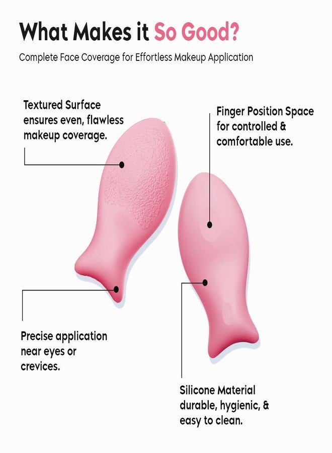 Gleva New Silicon Makeup Sponge Jelly Puff, Make Up Sponge Tool For Beauty Accessories, Cosmetic Puff for Girls & Women's (Pink) - Image 4