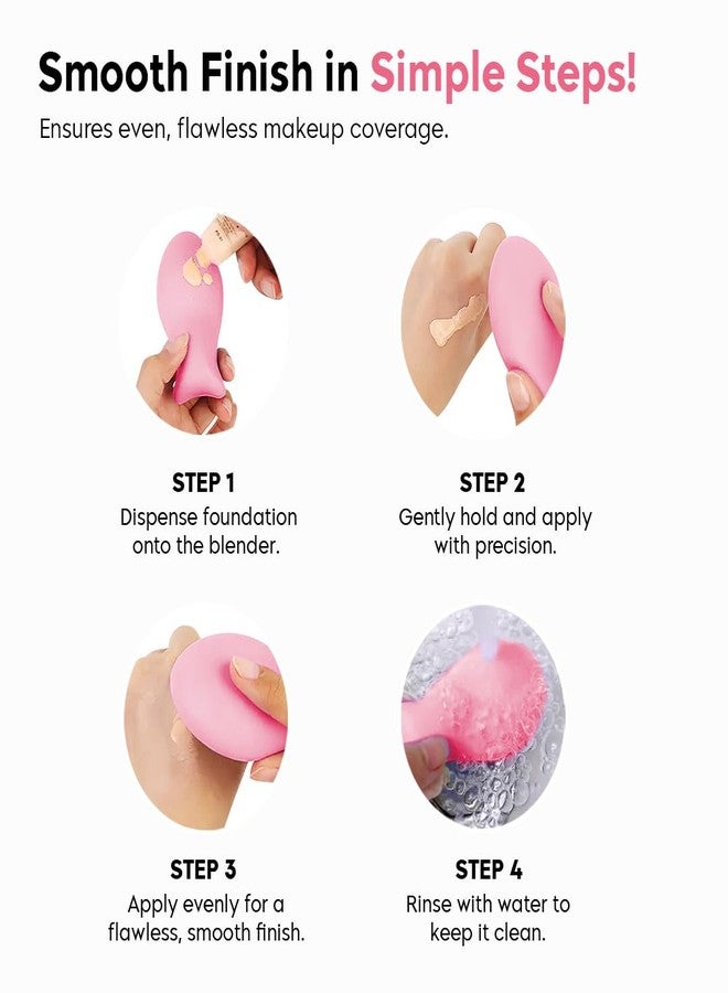 Gleva New Silicon Makeup Sponge Jelly Puff, Make Up Sponge Tool For Beauty Accessories, Cosmetic Puff for Girls & Women's (Pink) - Image 5