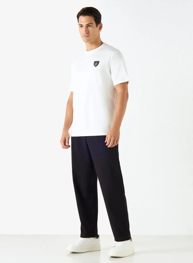 Emperor Emperor Applique Detail T-shirt with Short Sleeves