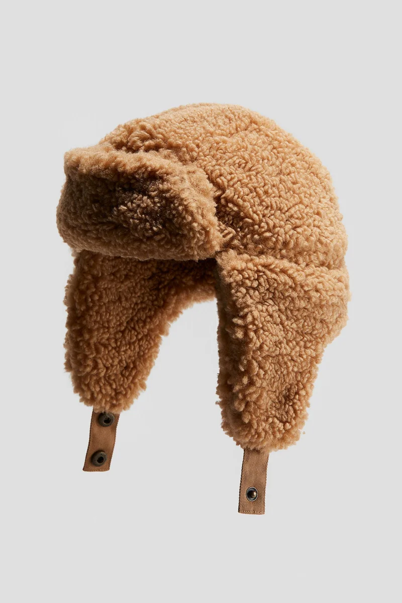 H&M Teddy earflap hat