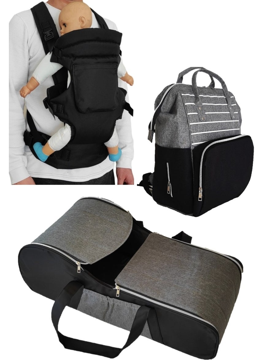 U.S.F Carrycot Baby Carrier + Baby Carrier Kangaroo + Baby Care Bag Set of 3  - Image 1