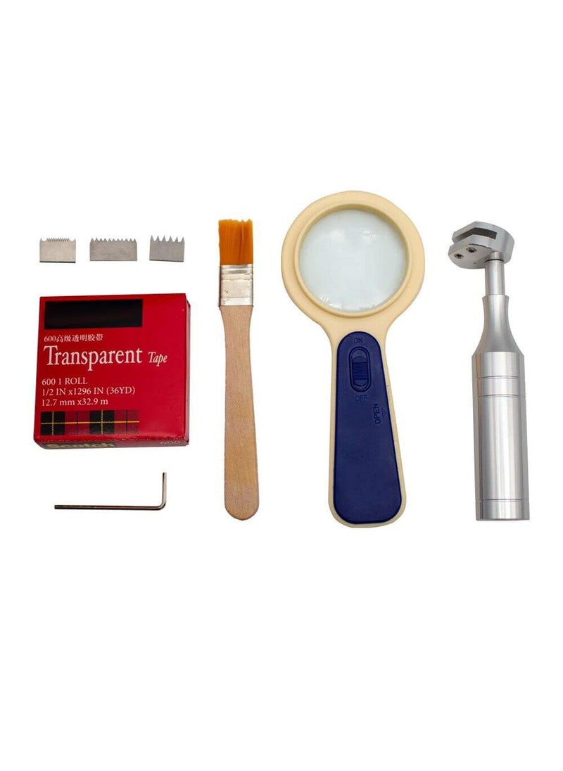 Aitoserlea toptool Newest Cross Hatch Adhesion Tester CrossCut Adhesion Tester Kits with 1mm2mm3mm Blades Magnifier Handle Brush and 3m Tape  - Image 2
