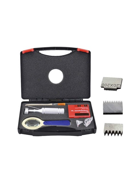 toptool Newest Cross Hatch Adhesion Tester CrossCut Adhesion Tester Kits with 1mm2mm3mm Blades Magnifier Handle Brush and 3m Tape