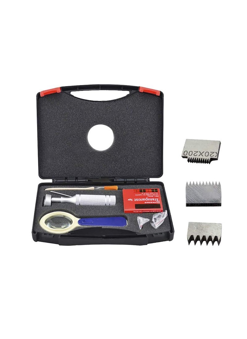 Aitoserlea toptool Newest Cross Hatch Adhesion Tester CrossCut Adhesion Tester Kits with 1mm2mm3mm Blades Magnifier Handle Brush and 3m Tape  - Image 1
