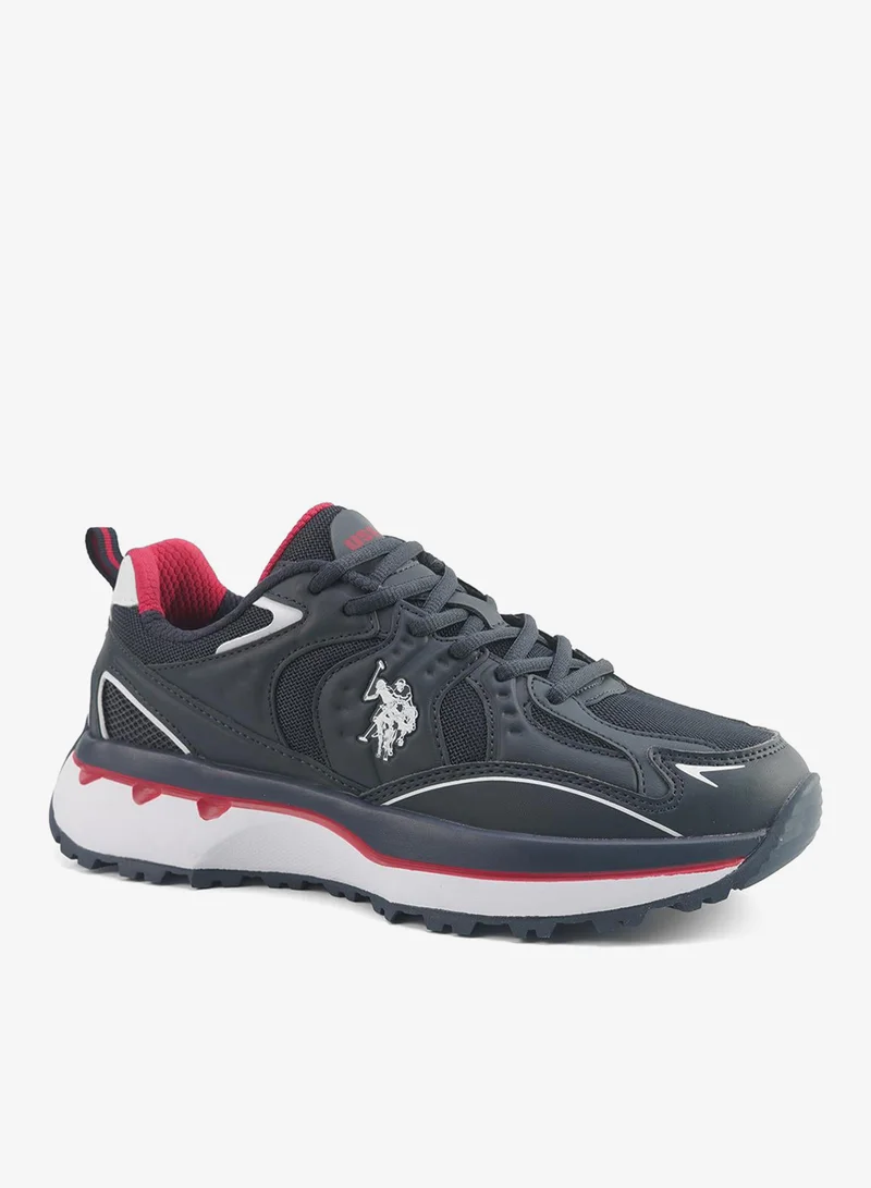 U.S. Polo Assn. Navy Men's Navy Sneakers with Bold Side Logo Shoes - Sporty Design Shoes for Effortless Everyday Styling for Men | Best Price UAE