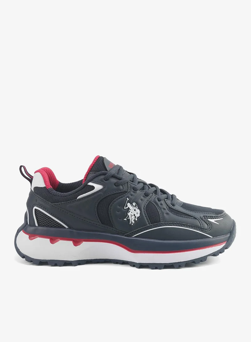 U.S. Polo Assn. Navy Men's Navy Sneakers with Bold Side Logo Shoes - Sporty Design Shoes for Effortless Everyday Styling for Men | Best Price UAE