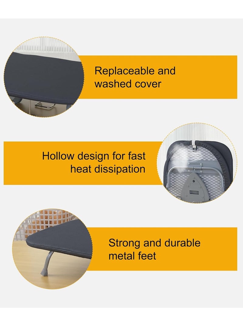 XiuWoo Foldable Table Top Ironing Board, Compact Folding Steam Iron Table with Iron Rest, Non-Slip Folding Legs, Lightweight, Space-Saving,Cotton Cover, Ideal for Travel & Small Spaces - Image 2