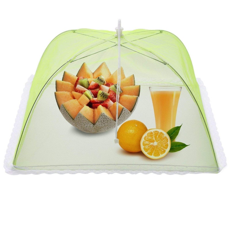 Mishrit PopUp Mesh Screen Net Umbrella Reusable and Collapsible Food Cover Tent Pack of 2 - Image 2