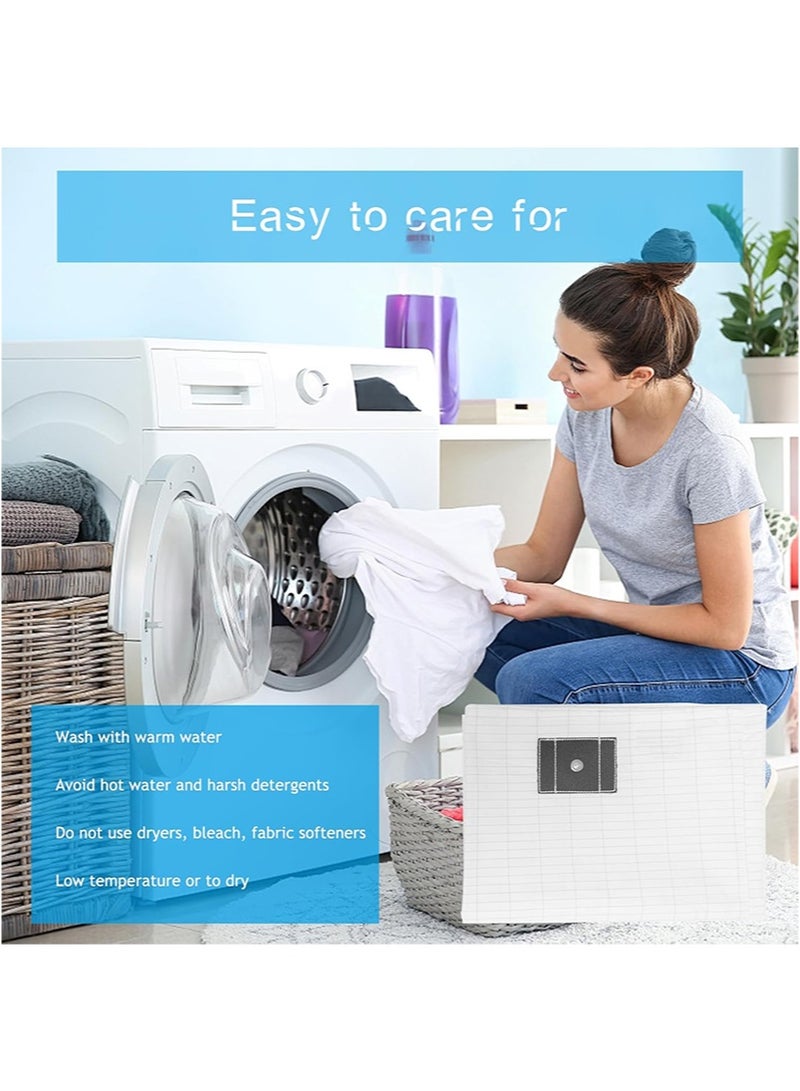 HaLunhi Grounding Sheets with Grounding Cord Set, Soft Organic Cotton & Silver Fiber Grounding Bed Sheets for Improve Sleep Natural Wellness（68*132cm）  - Image 5