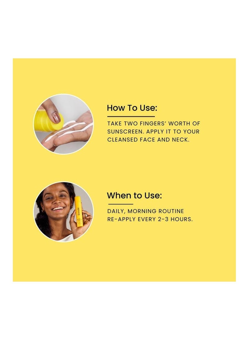 foxtale Niacinamide Dewy Sunscreen SPF 70 PA++++ | No White Cast | Non Greasy | Anti-Tan Formula | For Spot Depigmentation | Men & Women | 50 ml - Image 5