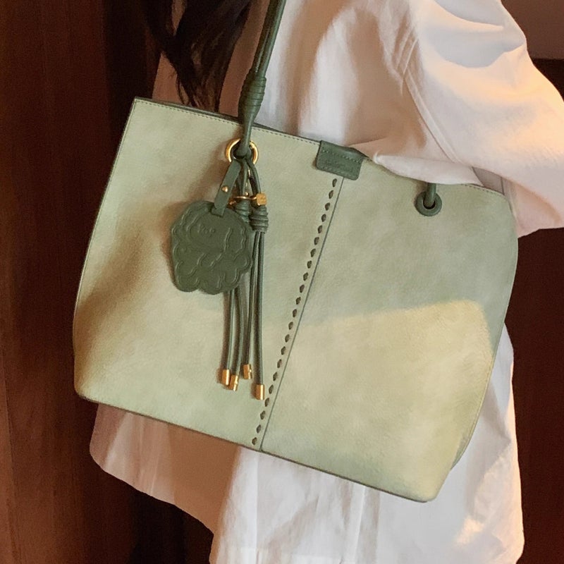 Nanfeng Bag Chio2Nd Bread Puppy Lime Tote Bag Large Capacity Portable Shoulder Bag For Women - Image 2