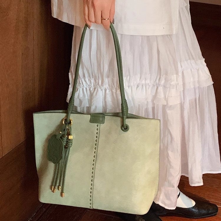 Nanfeng Bag Chio2Nd Bread Puppy Lime Tote Bag Large Capacity Portable Shoulder Bag For Women - Image 3
