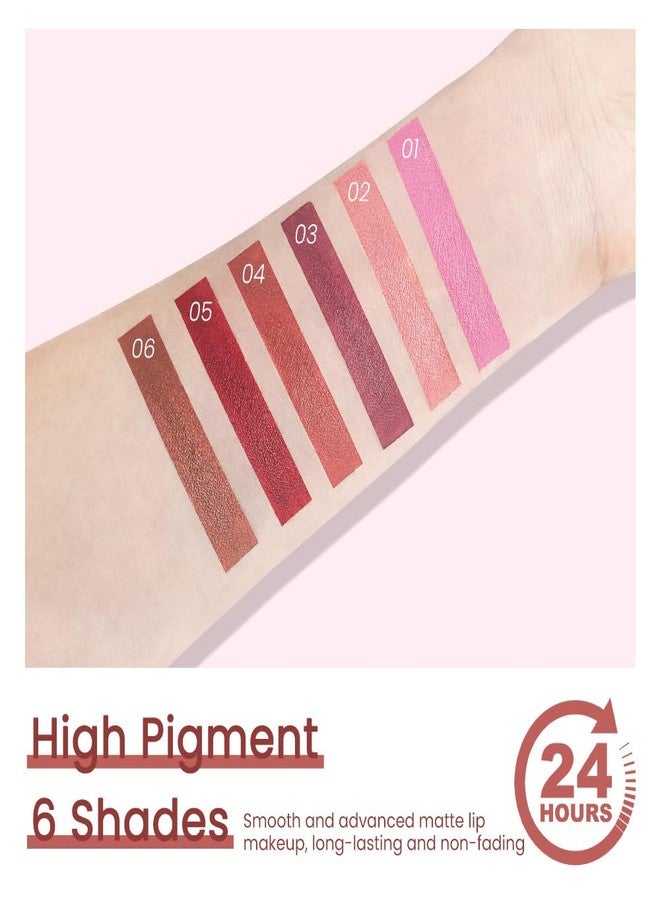 CAKAILA Rose Nude Lip Stick,Matte Cream Lipstick Set for Women,Long Lasting Waterproof Smudge Proof Velvet lipsticks Crayon,Lip Makeup Kit Travel Size,Vegan & Cruelty-free (Pack of 1) - Image 5