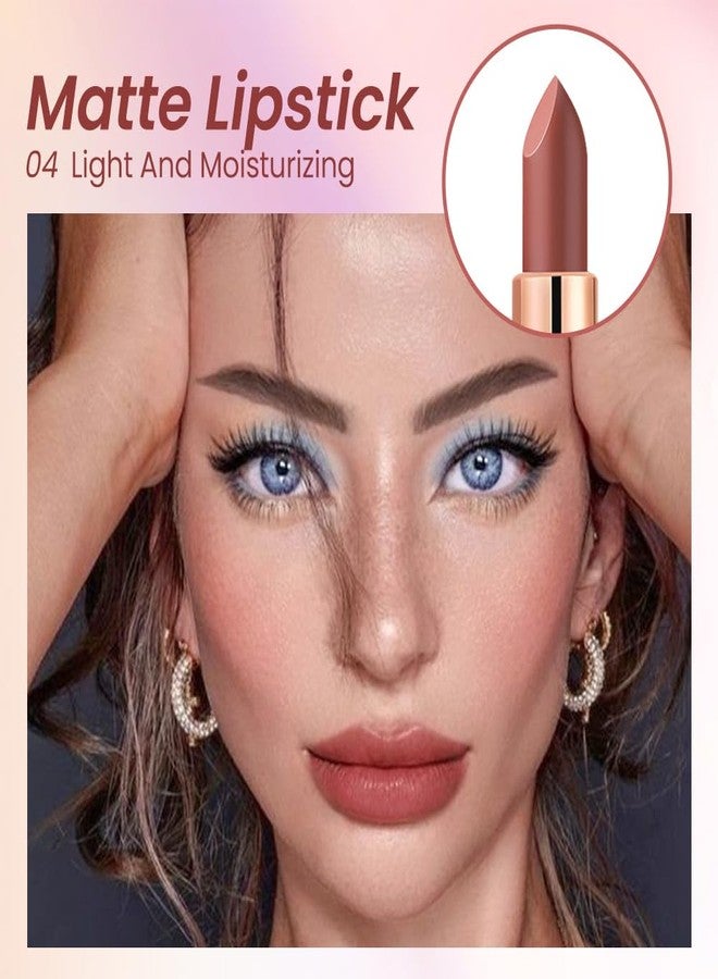 CAKAILA Rose Nude Lip Stick,Matte Cream Lipstick Set for Women,Long Lasting Waterproof Smudge Proof Velvet lipsticks Crayon,Lip Makeup Kit Travel Size,Vegan & Cruelty-free (Pack of 1) - Image 2