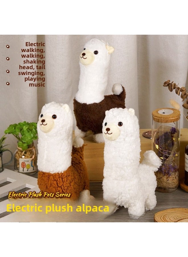 Generic - Electric Rabbit Plush Colorful White Rabbit Simulation Pet Walking And Calling And Moving Mouth Shaking Ears Pet Toy-Color:Golden Retriever-Specifications:Opp Bag - Image 1