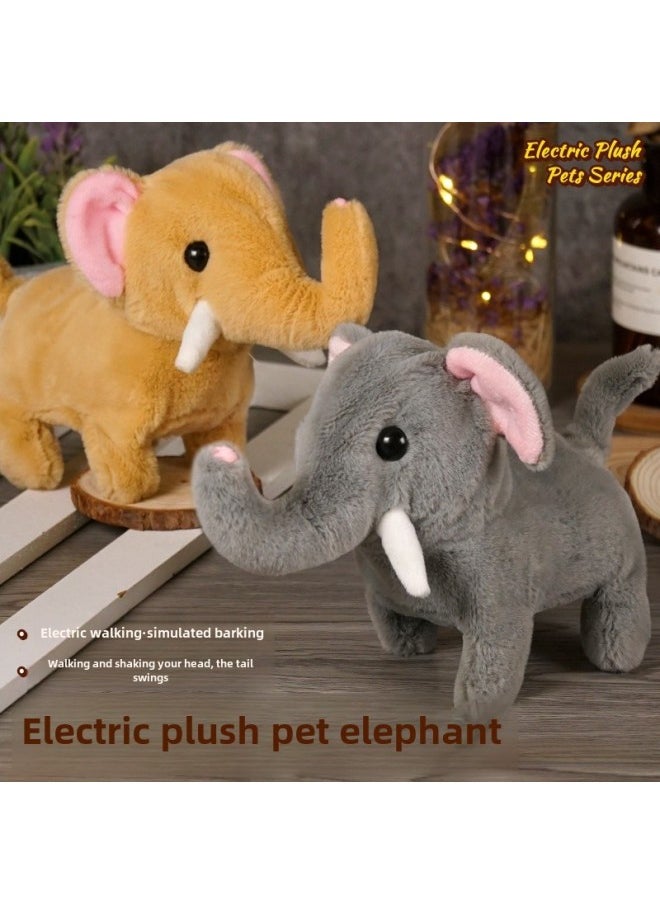 Generic - Electric Rabbit Plush Colorful White Rabbit Simulation Pet Walking And Calling And Moving Mouth Shaking Ears Pet Toy-Color:Golden Retriever-Specifications:Opp Bag - Image 1