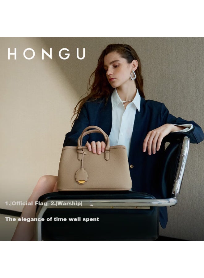 Hongu Genuine Leather Shoulder Handbag Large Capacity Crossbody Tote Bag For Women 38 Women's Day Gift - Image 2