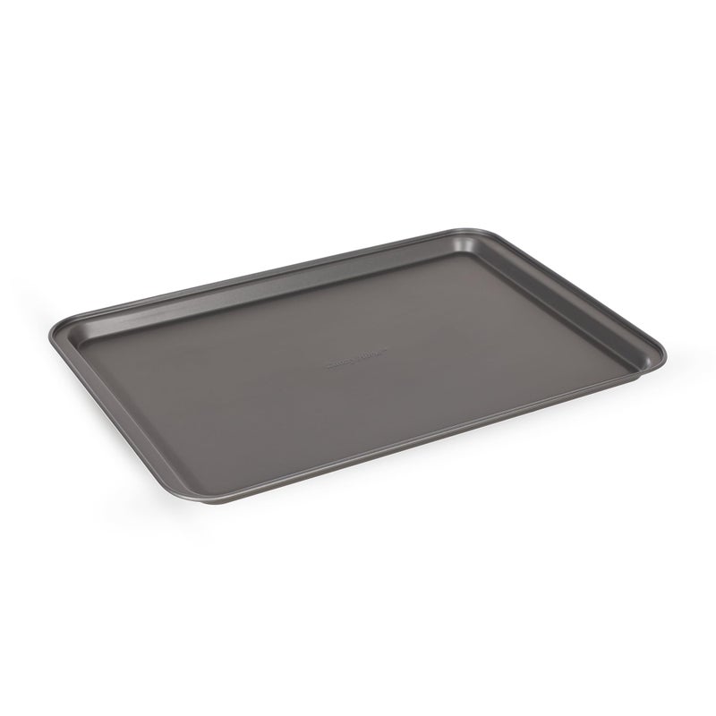 Non-Stick Cookie Baking Sheet, Rectangular, 37 x 26 x 1.6 cm, Dark Grey