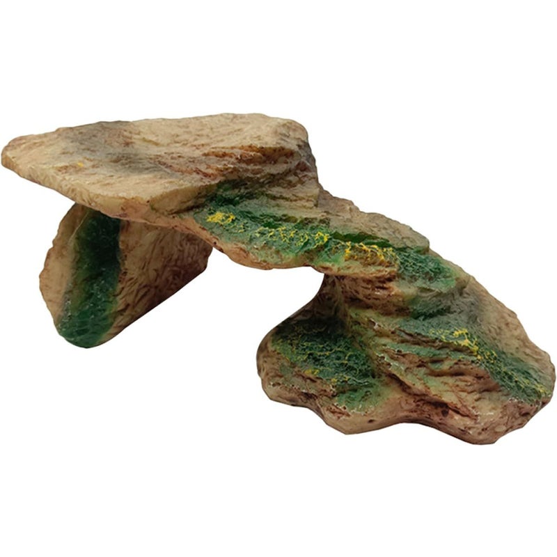 Resin Turtle Basking Platform and Hideout for Reptile Habitat Lightweight Multi-Functional Rock Decor in Brown for Water Turtles Lizards Frogs and Tortoises Small Portable Resting Stand - Image 2