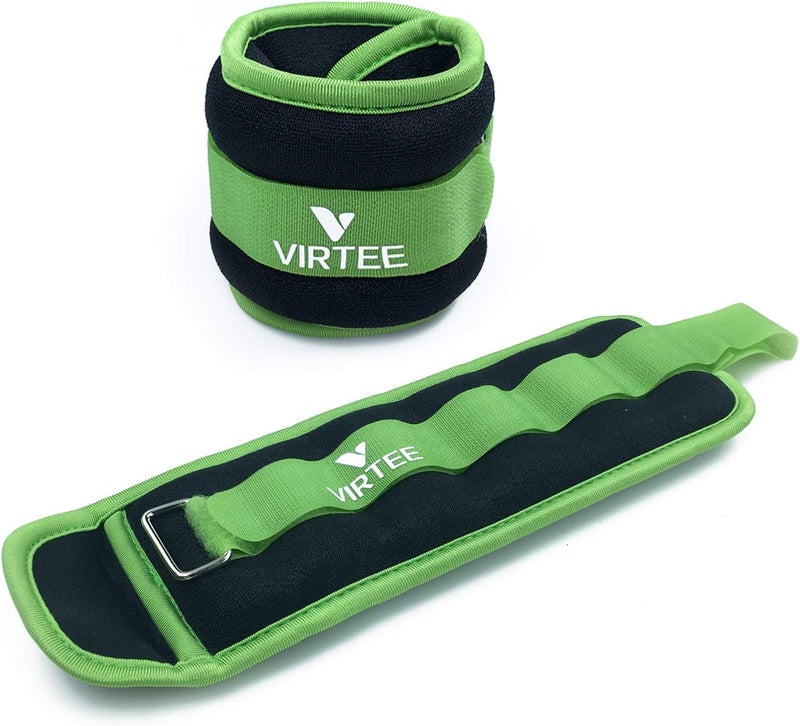 Virtee Ankle/Wrist Weights for Women, Men, Kids - Arm Leg Weights Set with Adjustable Strap - Running, Jogging, Gymnastic, Physical Therapy, Fitness - Choice of 1 lb 2 lbs 3 lbs 4 lbs 6 lbs 8 lbs 10 lbs - Image 1