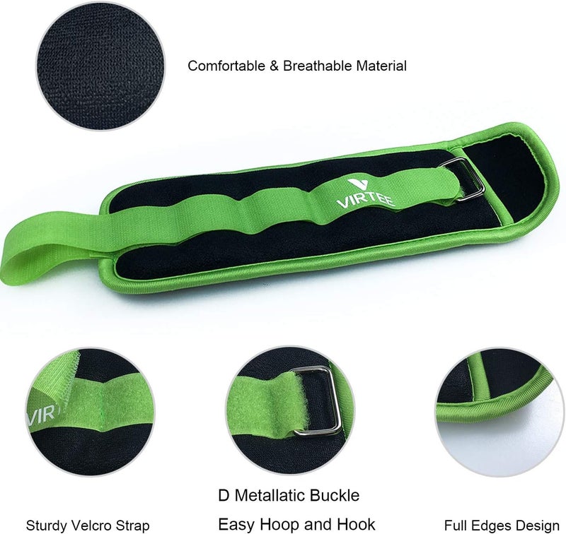 Virtee Ankle/Wrist Weights for Women, Men, Kids - Arm Leg Weights Set with Adjustable Strap - Running, Jogging, Gymnastic, Physical Therapy, Fitness - Choice of 1 lb 2 lbs 3 lbs 4 lbs 6 lbs 8 lbs 10 lbs - Image 4