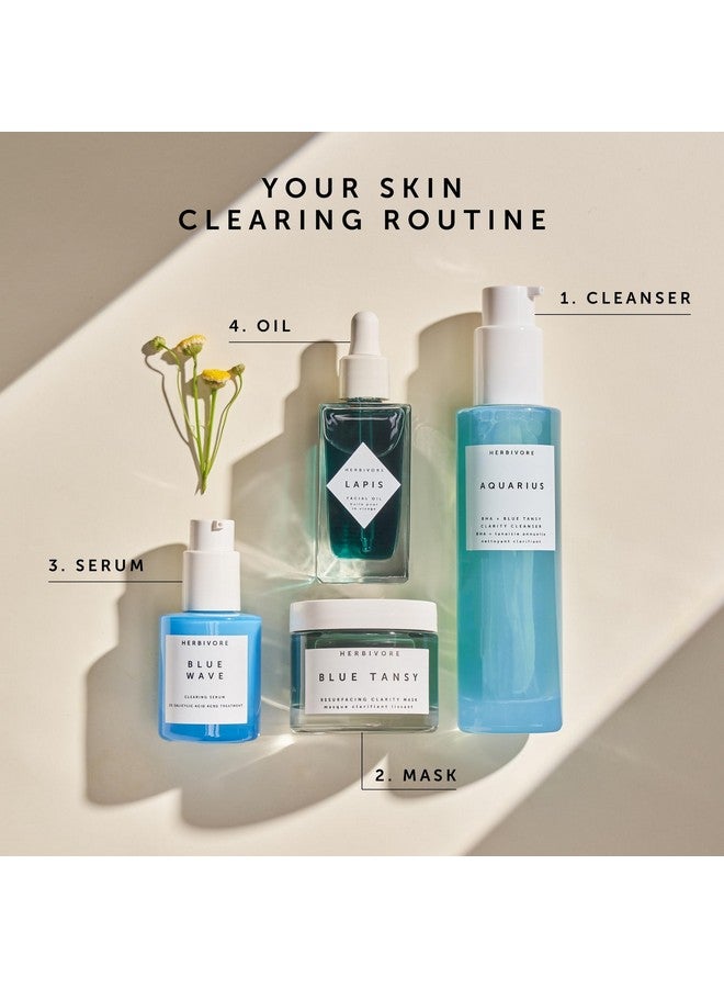 HERBIVORE Aquarius BHA + Blue Tansy Clarity Cleanser - Deep Cleansing, Gentle Exfoliation for Oily-Combination Skin, Plant-Based, Vegan, Cruelty-free, 3.3 oz - Image 4