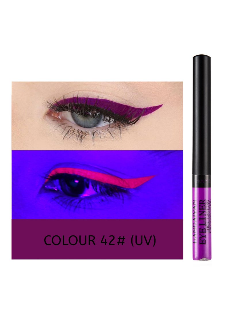 Handaiyan Waterproof Eyeliner color Liquid Liner UV Finish Professional Makeup Long Lasting Quick Smudge Proof Hyper Drying Resistant Stay All Day Waterline Winged Instant Result  - Image 2