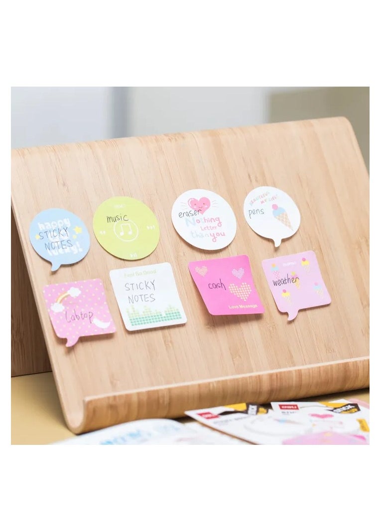 Deli 60-Piece Printed Design Sticky Notes Multicolour  - Image 2
