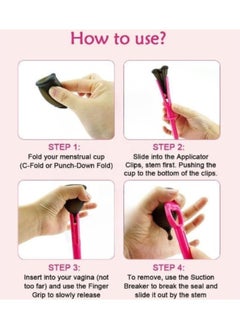 A.M Applicator for Menstrual Cup And Tampon Make Insertion Removal Easy Menstruation Cup And Tampon Inserter Compatible with Most Period Cups And Tampons Reusable Period Cup Applicator And Easy To Use  - Image 2